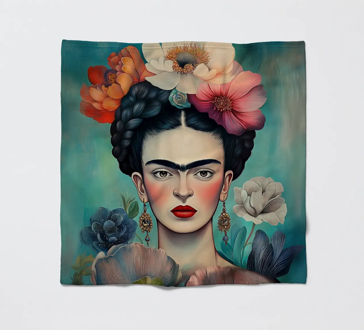 Frida, espressione di creatività coperta in pile da Carinaprint