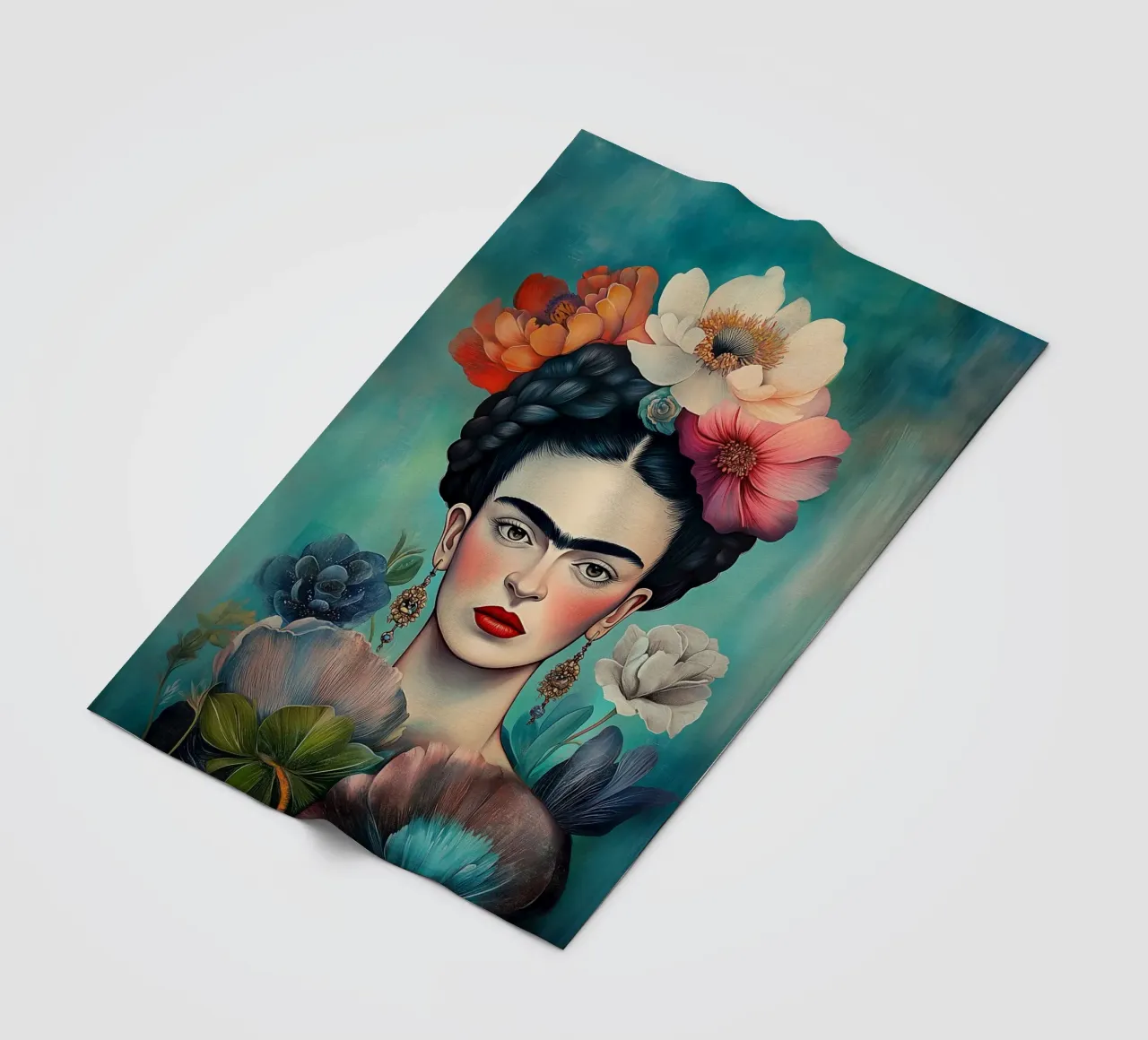 Frida, espressione di creatività coperta in pile da Carinaprint