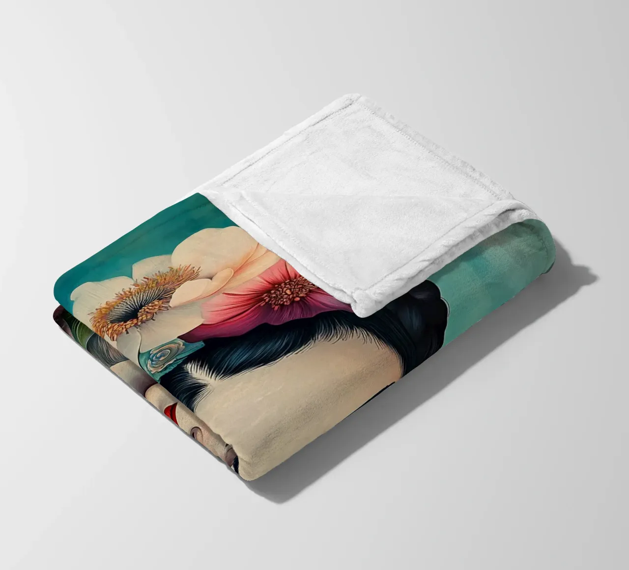 Frida, espressione di creatività coperta in pile da Carinaprint