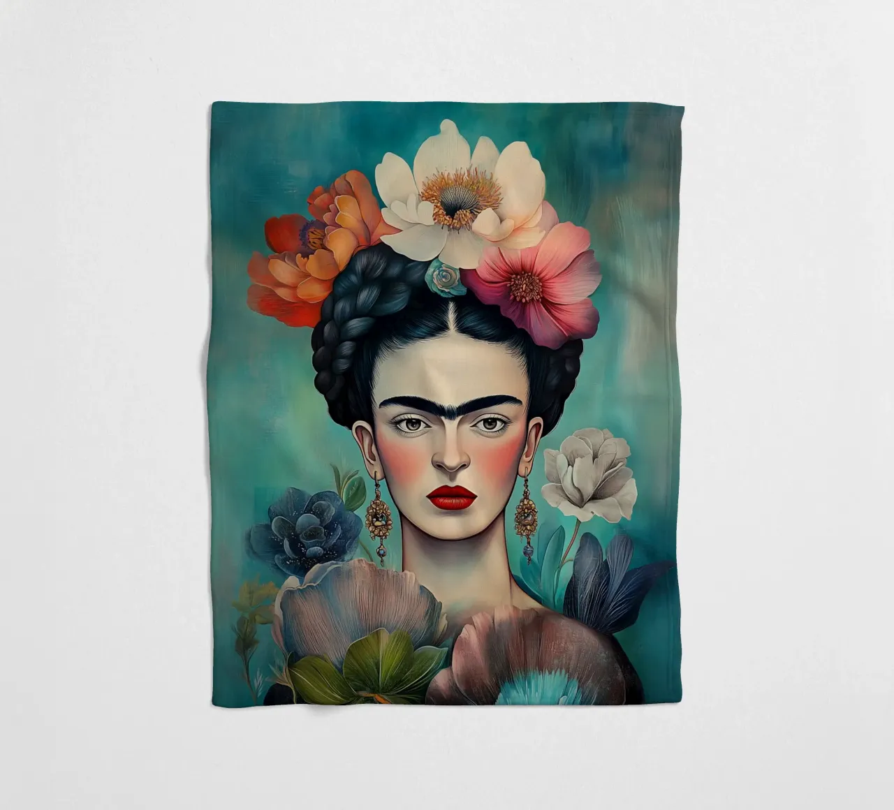 Frida, espressione di creatività coperta in pile da Carinaprint