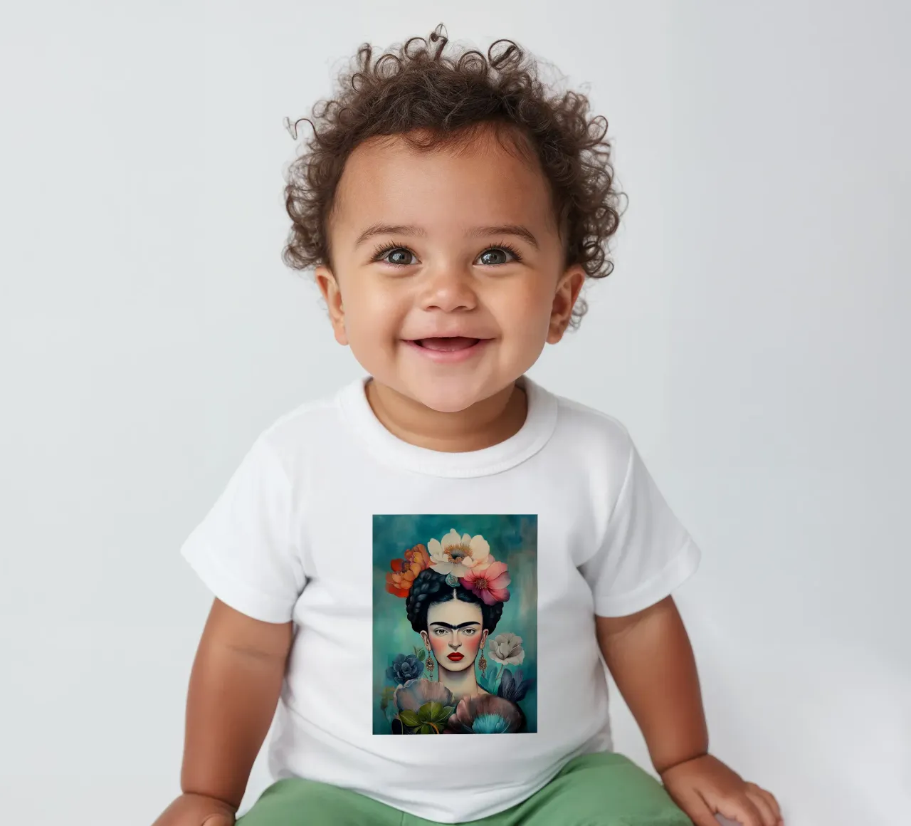 Frida, espressione di creatività maglietta neonato da Carinaprint