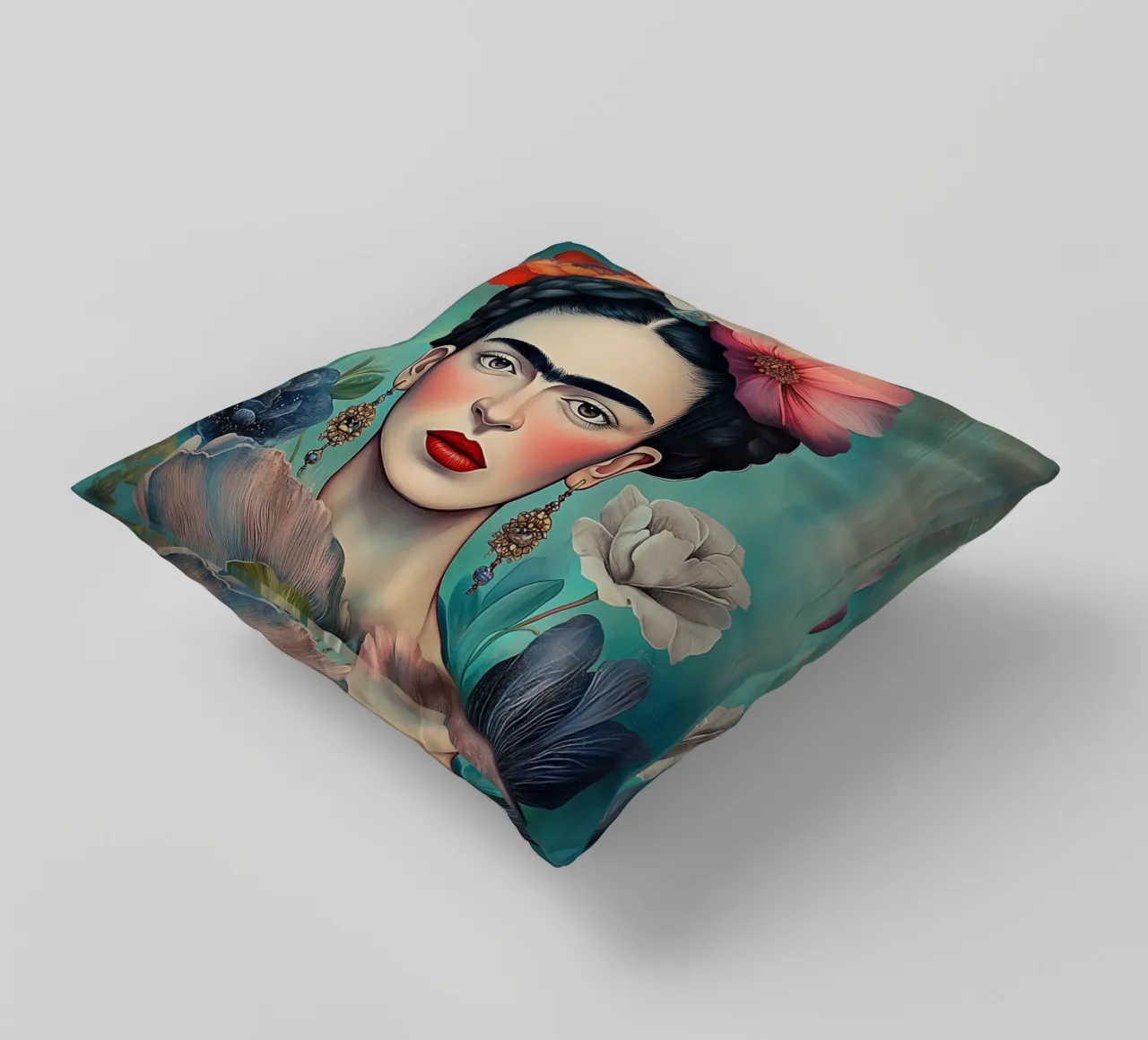 Frida, espressione di creatività cuscino da Carinaprint