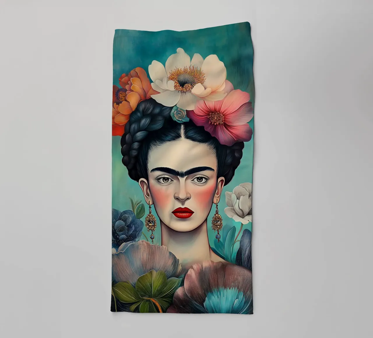 Frida, espressione di creatività asciugamano da bagno da Carinaprint