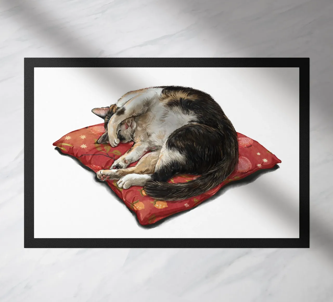 Napping Cat doormat by Laura Graves