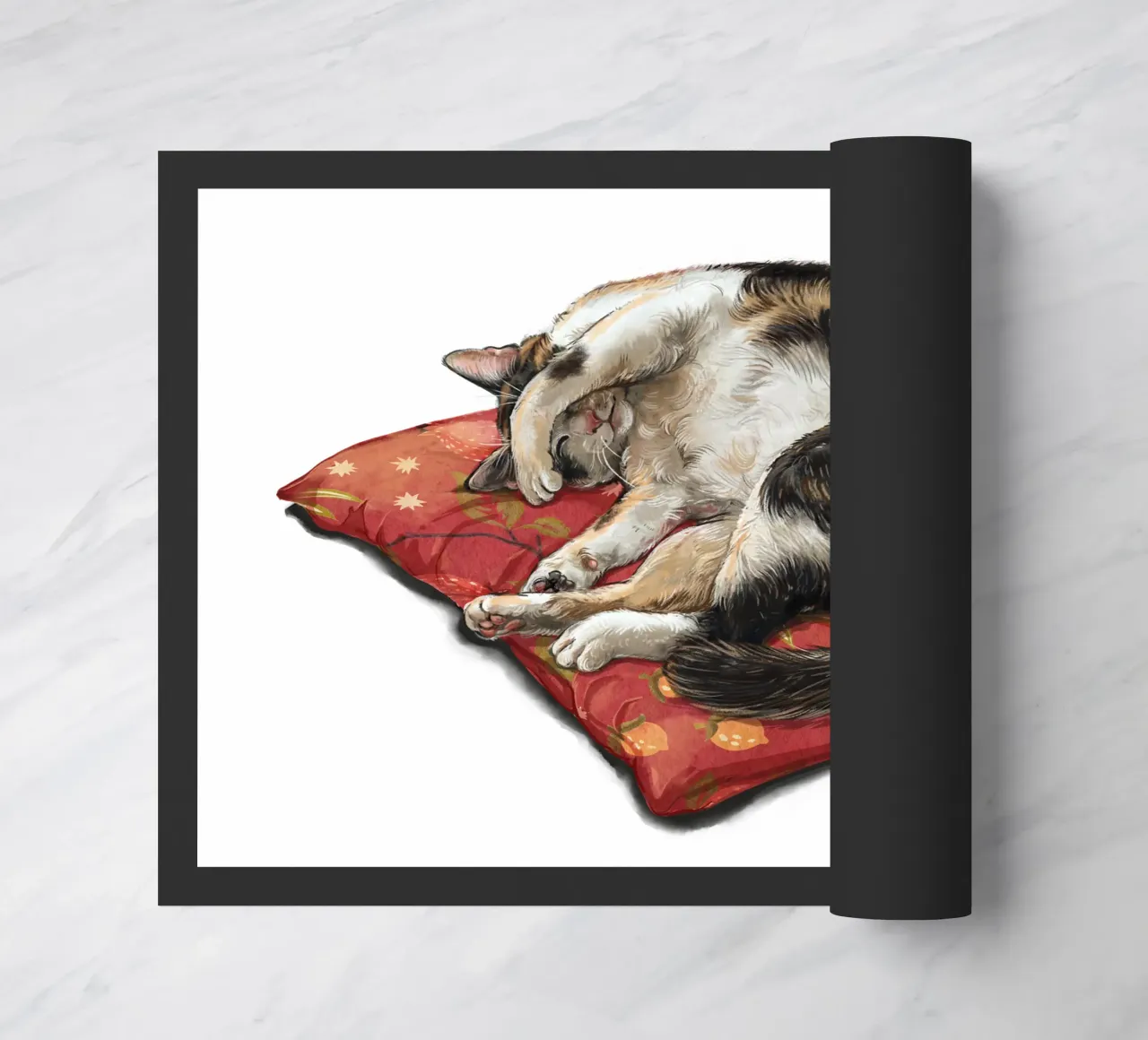 Napping Cat doormat by Laura Graves