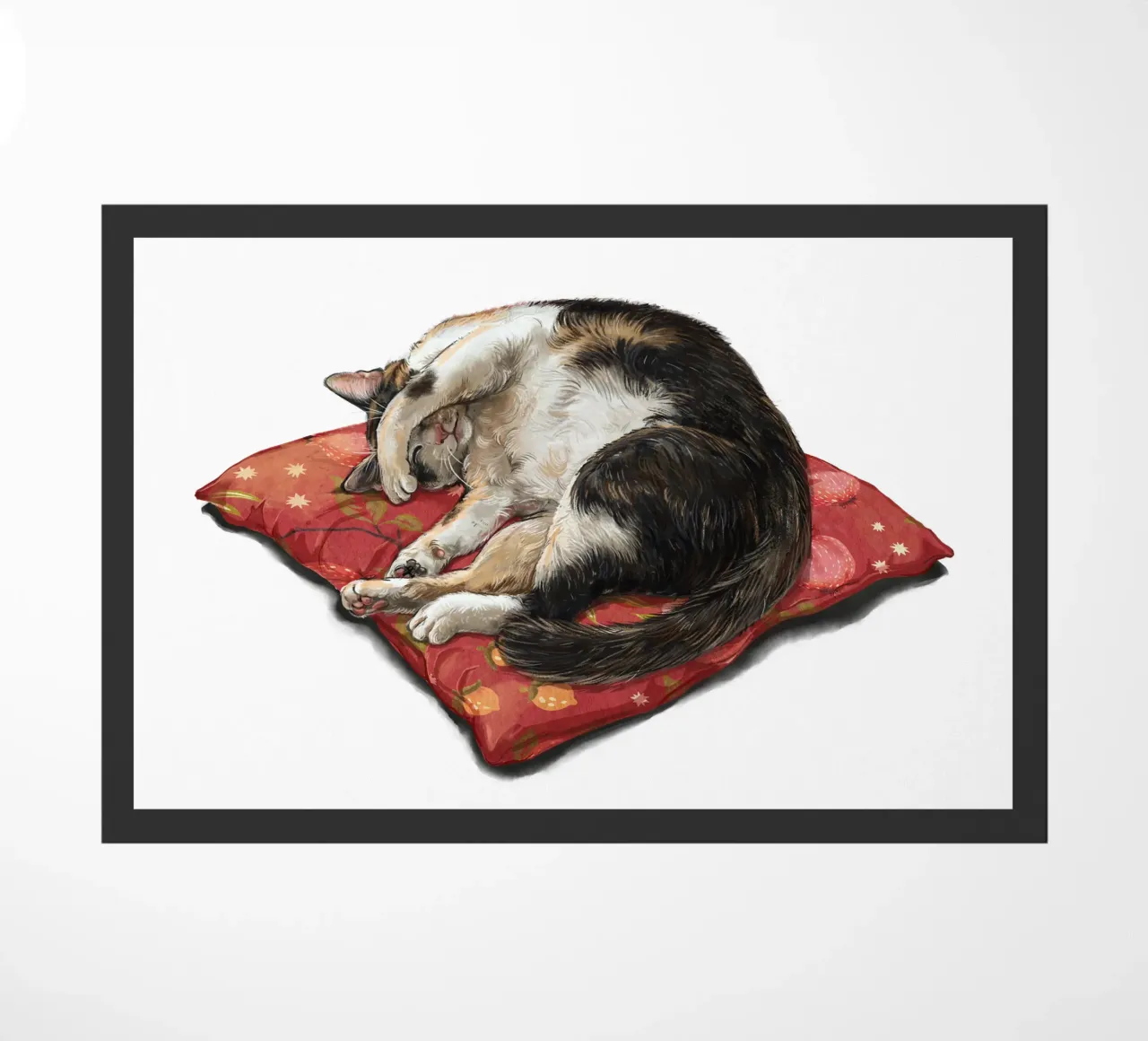 Napping Cat doormat by Laura Graves