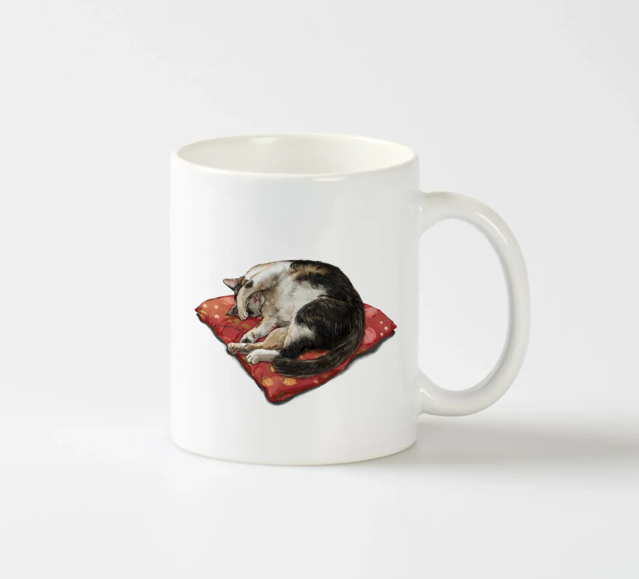 Napping Cat ceramic mug by Laura Graves