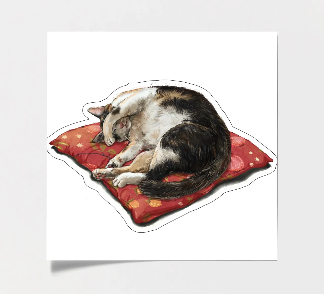 Napping Cat sticker sheet by Laura Graves