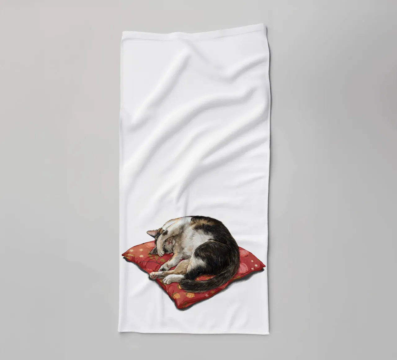 Schlummernde Katze Handtuch von Laura Graves