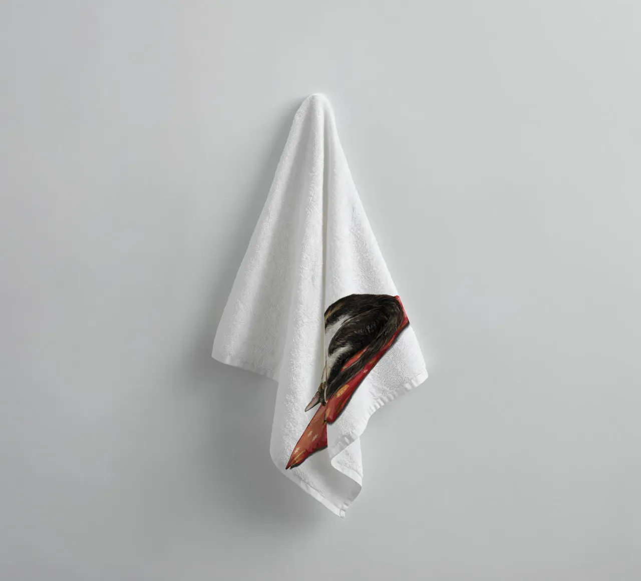 Napping Cat towel by Laura Graves