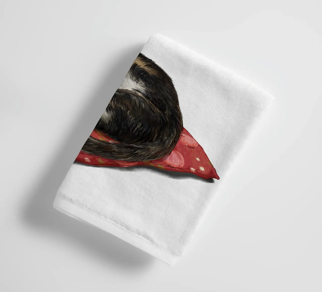 Napping Cat towel by Laura Graves
