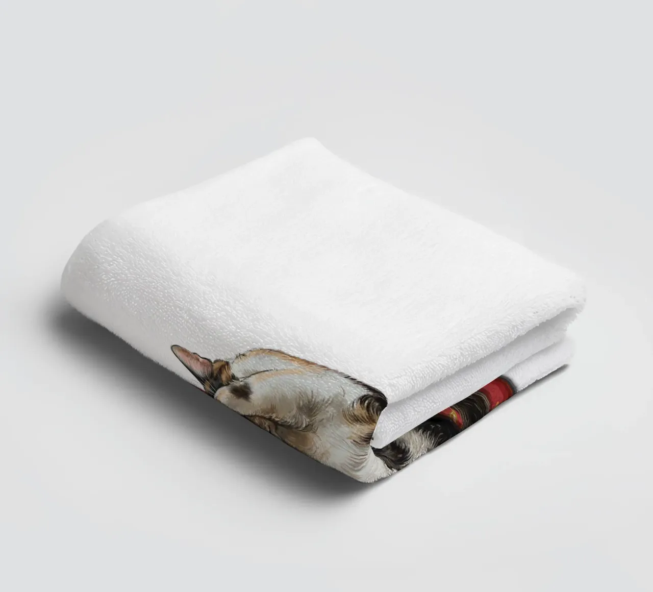 Napping Cat towel by Laura Graves