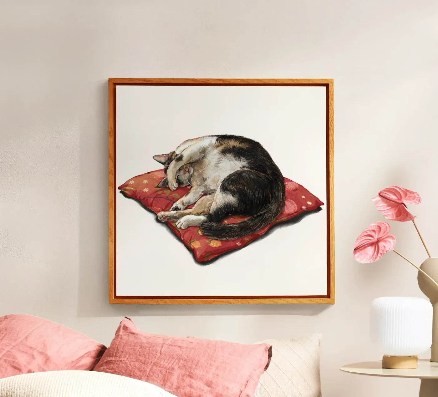 Schlummernde Katze Acryl-Glas von Laura Graves