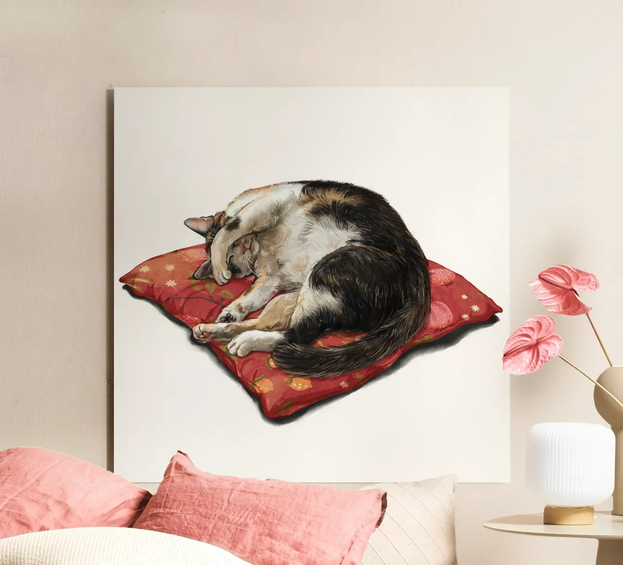 Napping Cat forex plate by Laura Graves