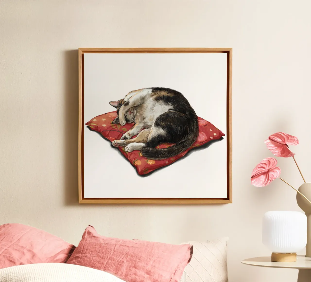 Napping Cat canvas by Laura Graves