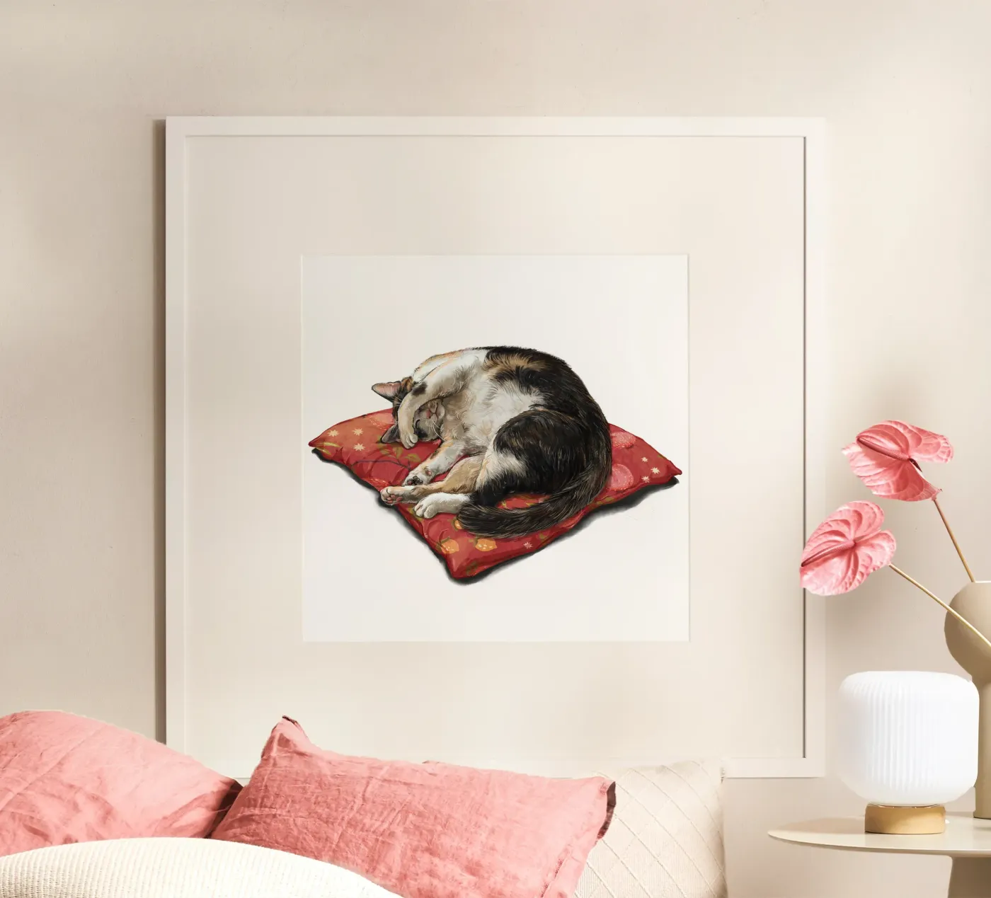 Napping Cat poster by Laura Graves