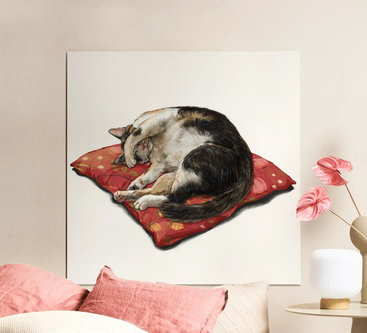 Napping Cat poster van Laura Graves