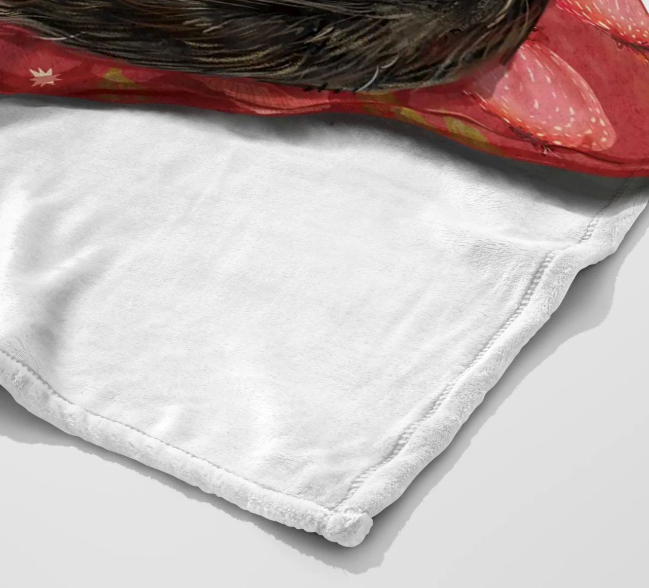 Napping Cat fleece blanket by Laura Graves