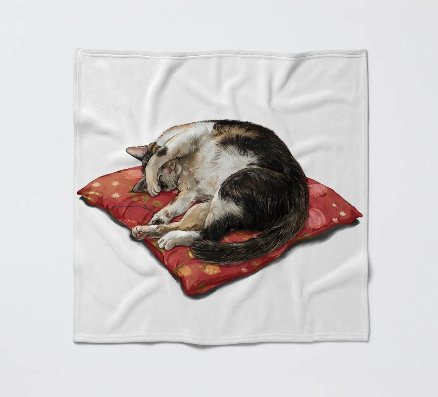 Slapende kat fleecedeken van Laura Graves