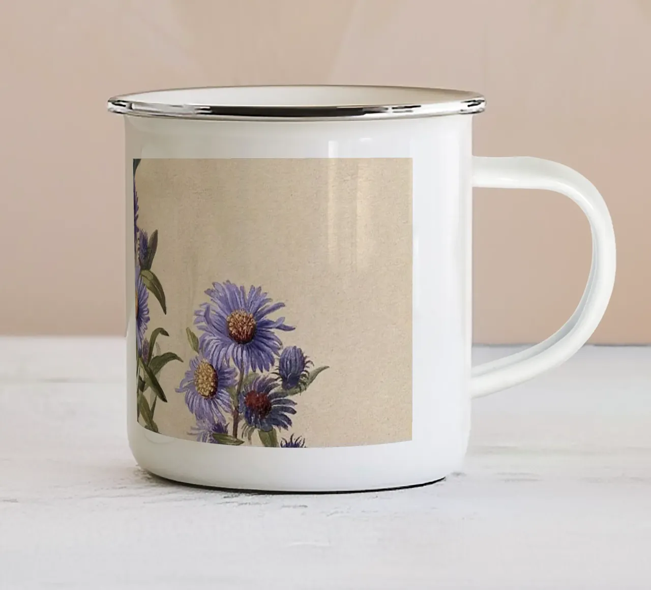 Purple Aster tazza in smalto da apoloprints