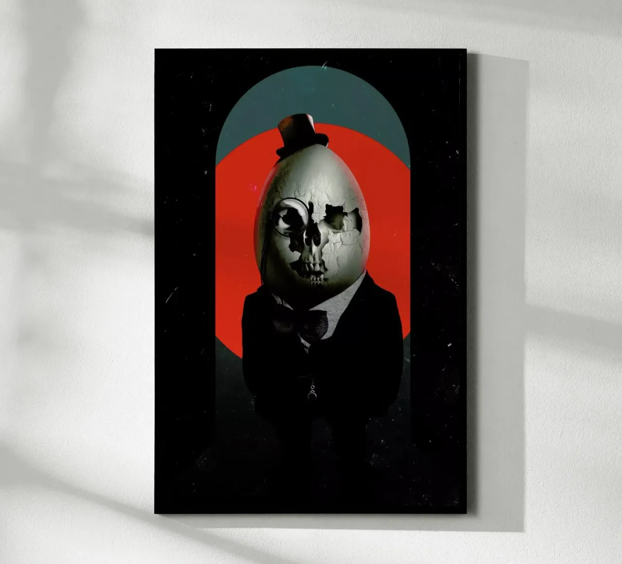 Humpty Dumpty poster con telaio in legno da Ali Gulec