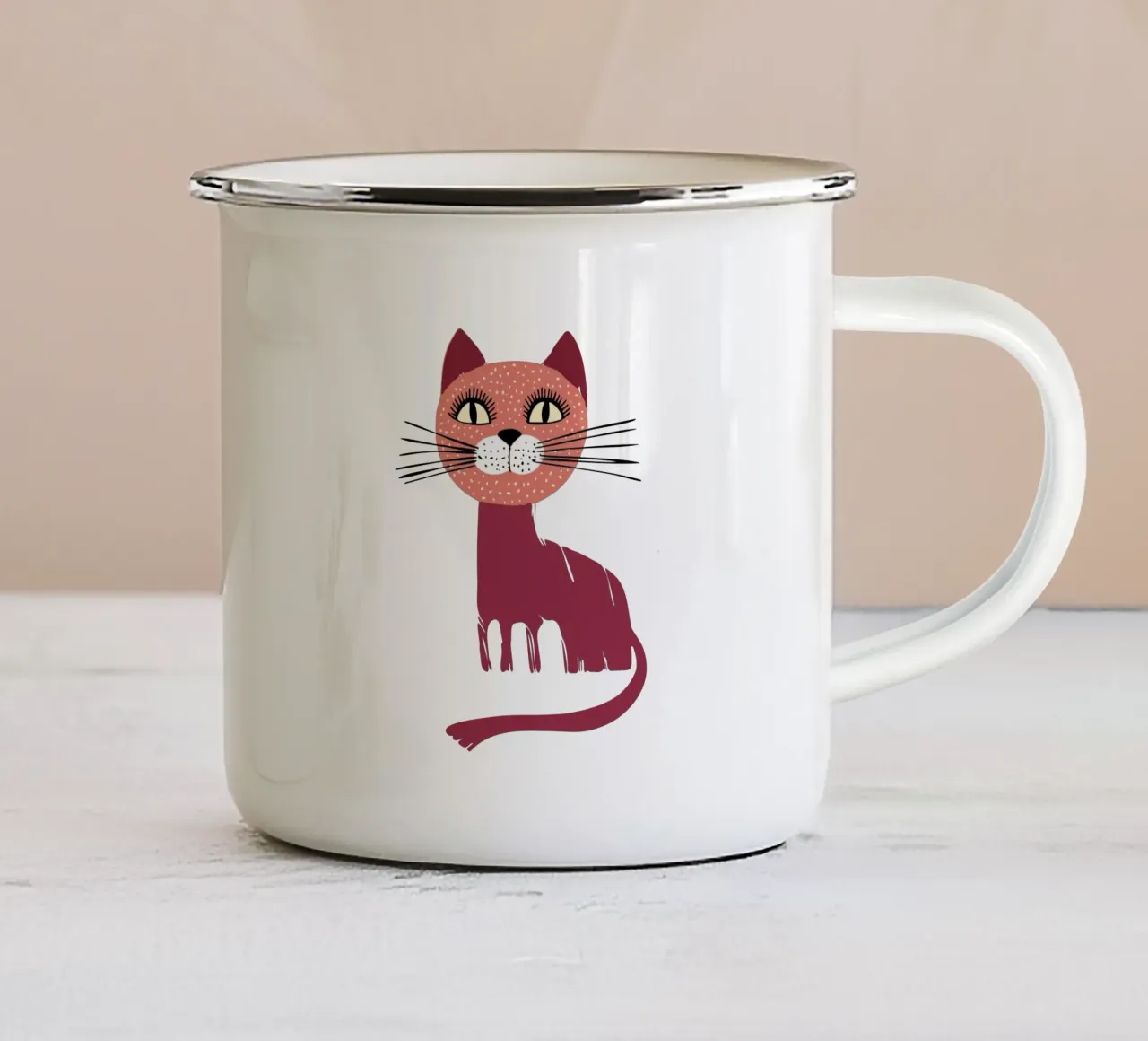 Katze tazza in smalto da DARIA IVANOVNA