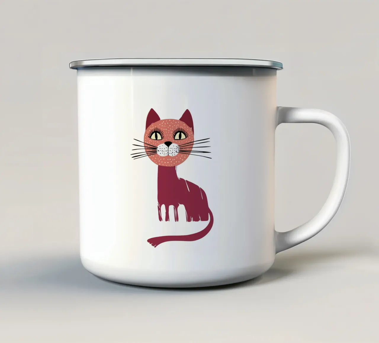 Katze tazza in smalto da DARIA IVANOVNA