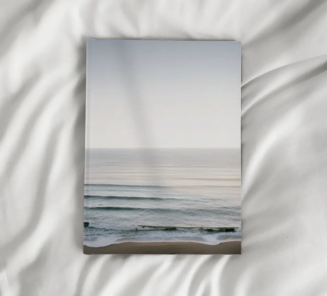 Winter Serenity - Ocean Waves in Portugal notebook by Raisa Zwart Photography