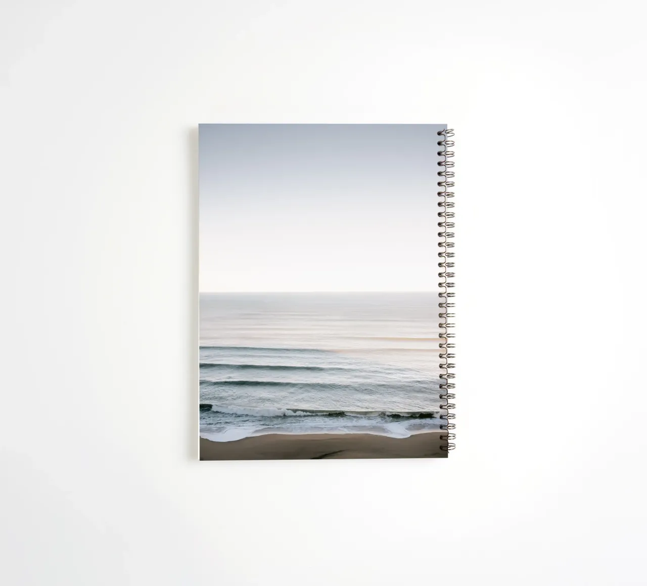 Winter Serenity - Ocean Waves in Portugal spiral notebook by Raisa Zwart Photography
