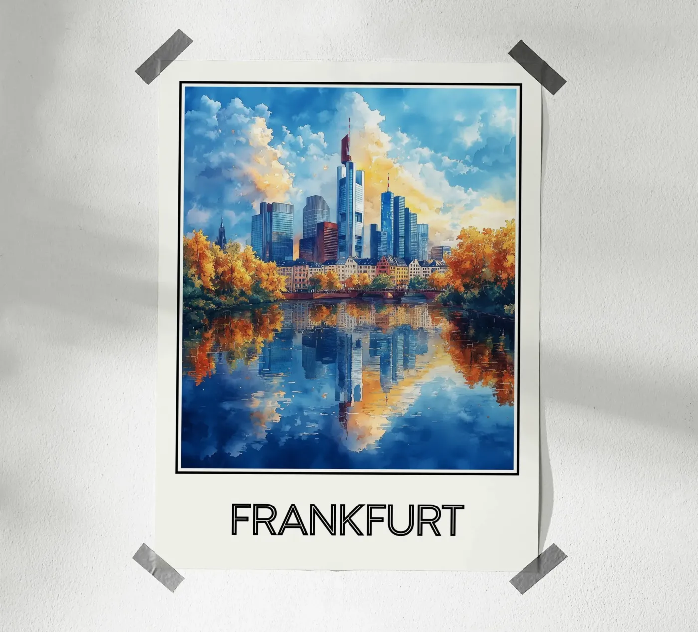 Frankfurt poster by Frame the World