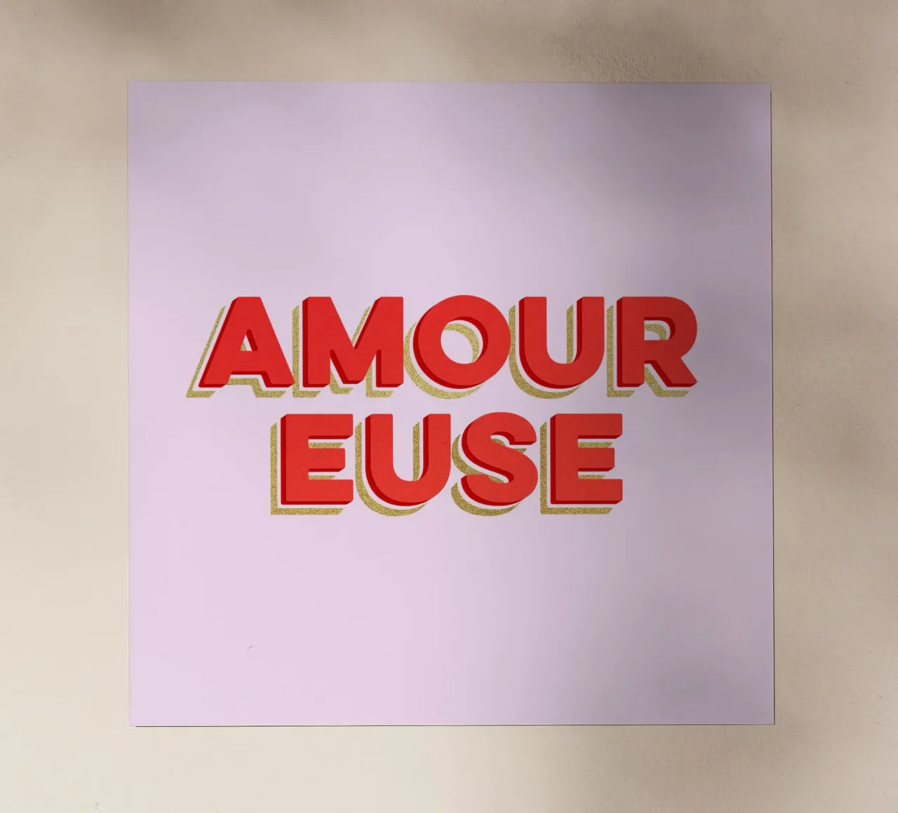 Amoureuse "Innamorato pellicola backlit da Dominique Vari Words