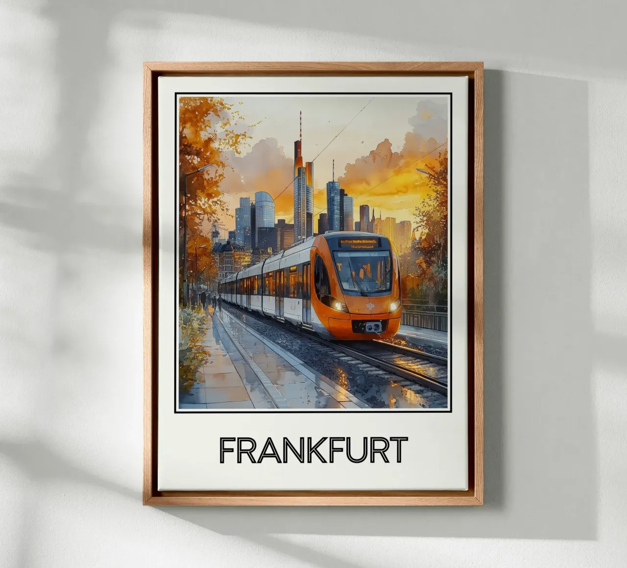 Francoforte tela con Cornice a cassetta da Frame the World