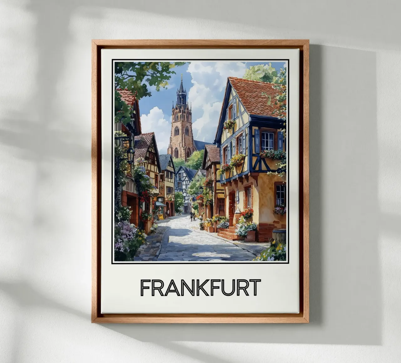 Francoforte tela con Cornice a cassetta da Frame the World