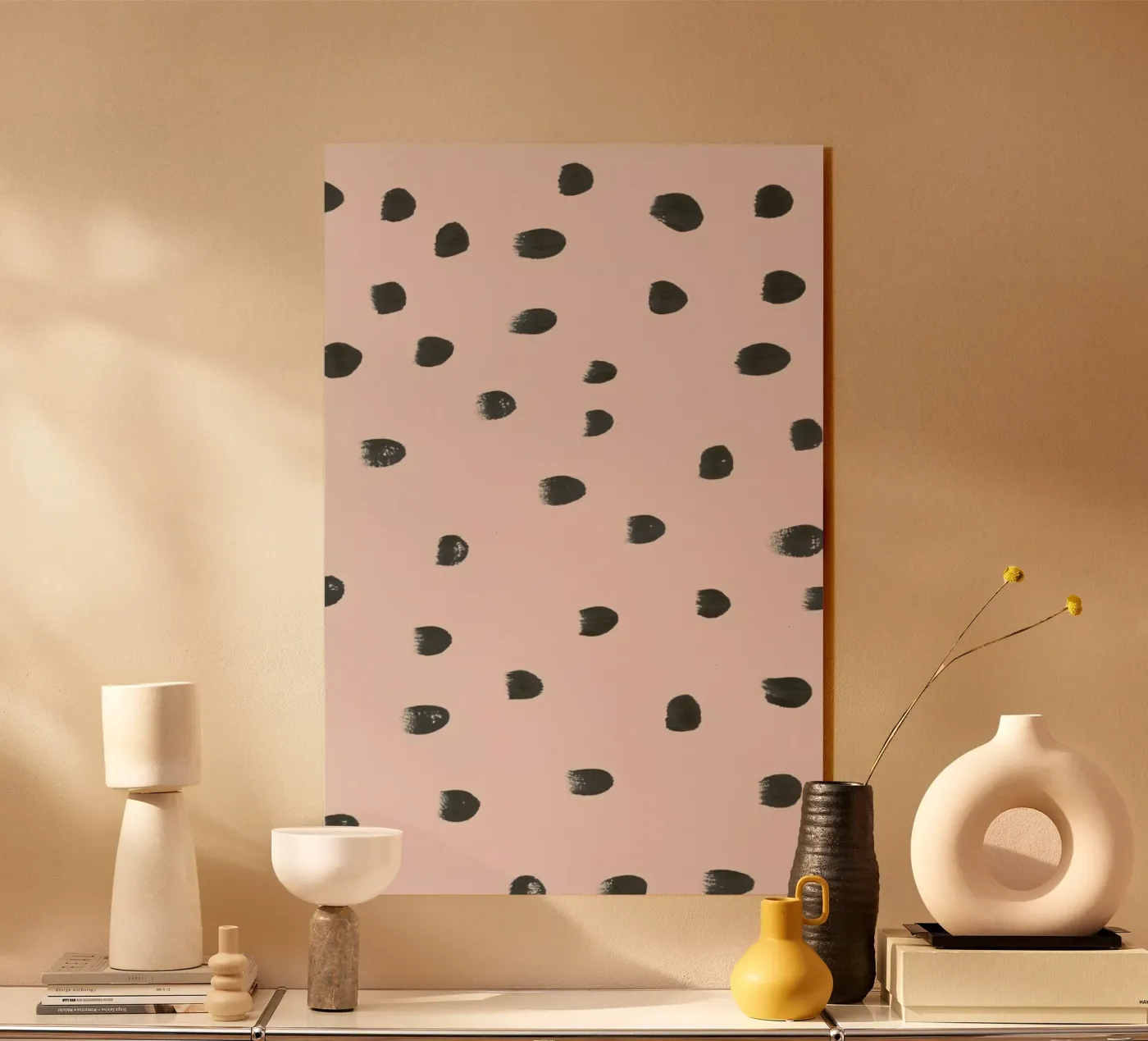 Dots On Pink Acryl-Glas von IRIS LEHNHARDT FINE ART