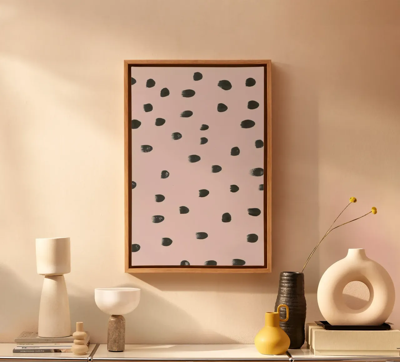 Dots On Pink canvas van IRIS LEHNHARDT FINE ART