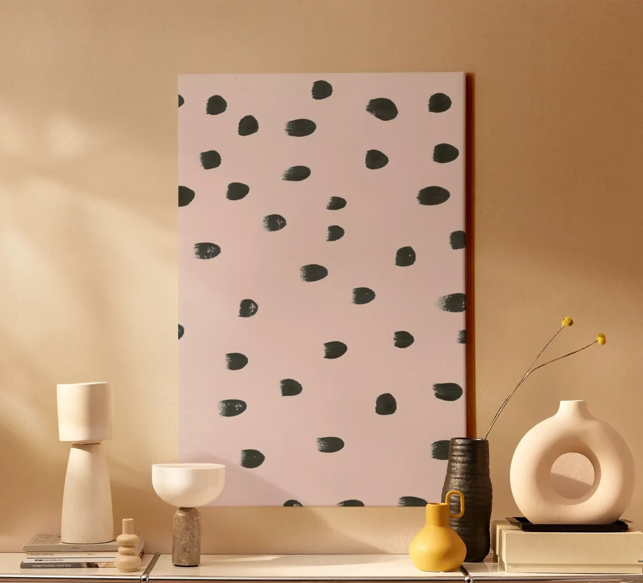 Dots On Pink canvas van IRIS LEHNHARDT FINE ART
