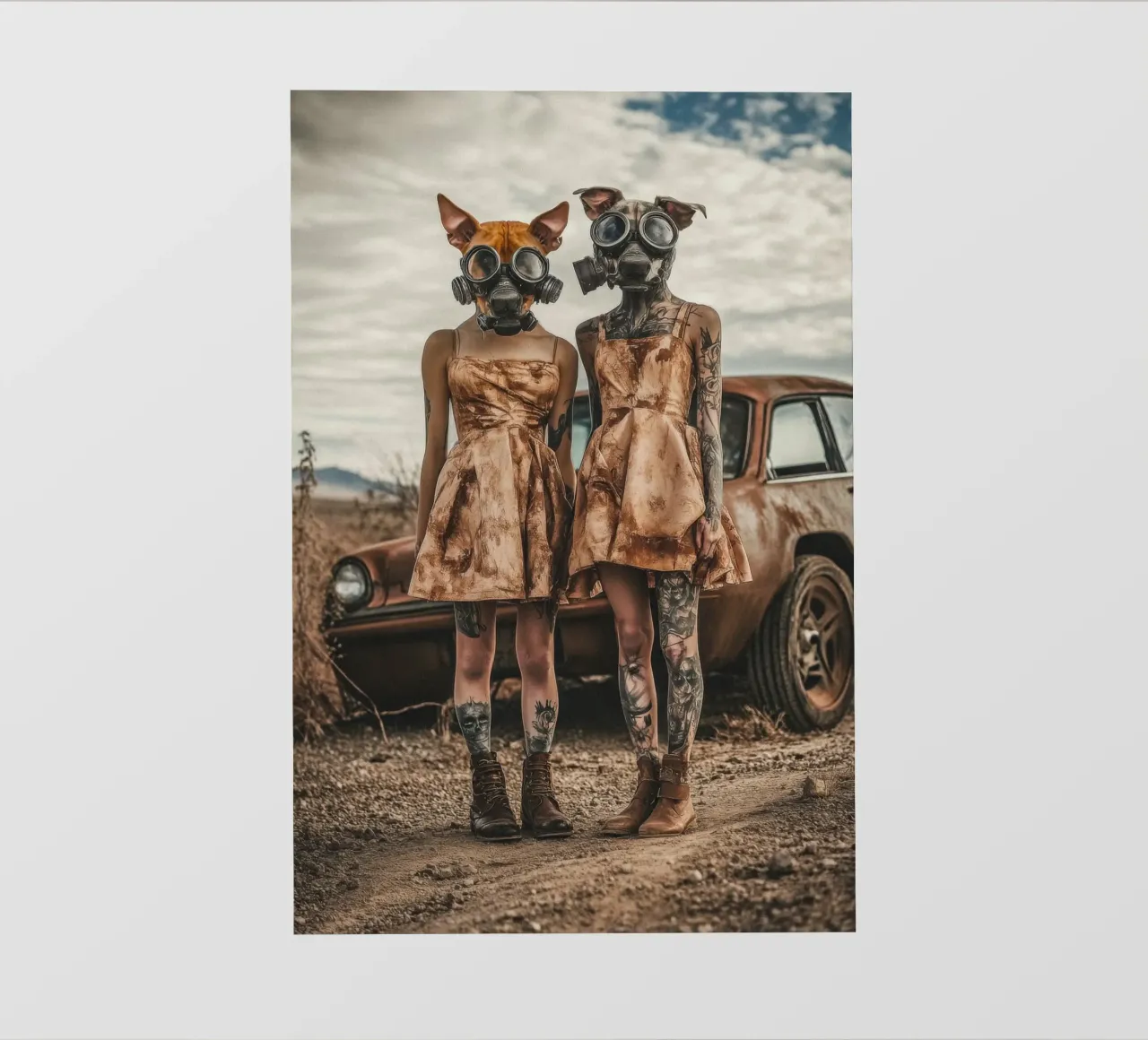 Rubino e Perla, Las Vegas telo in pvc da Affiches Chien Originales – Dogland