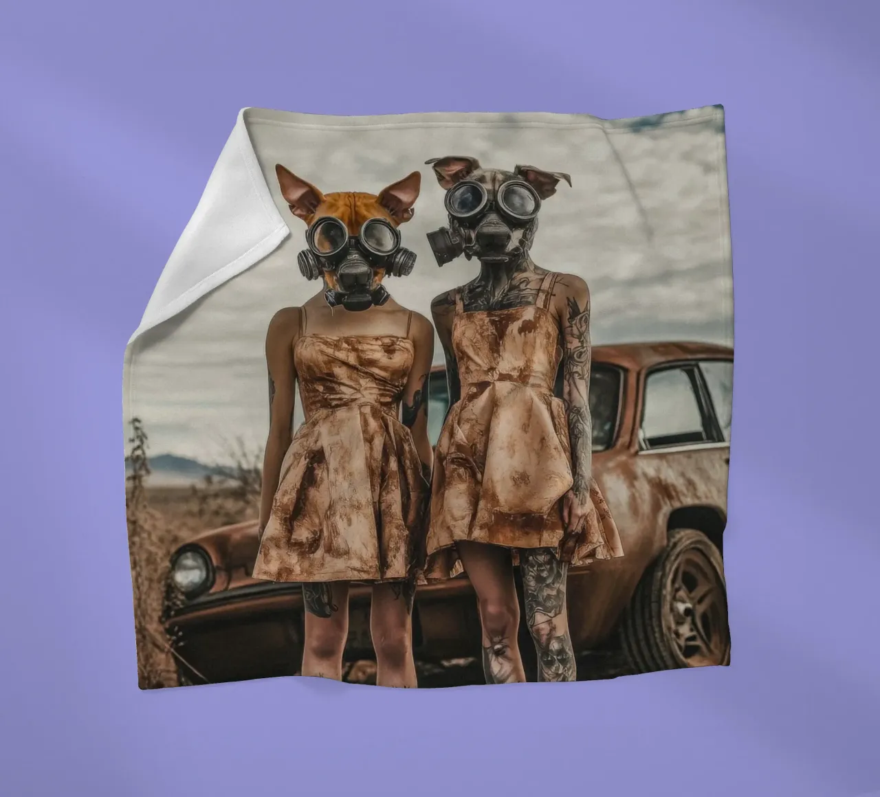 Rubino e Perla, Las Vegas coperta in pile da Affiches Chien Originales – Dogland