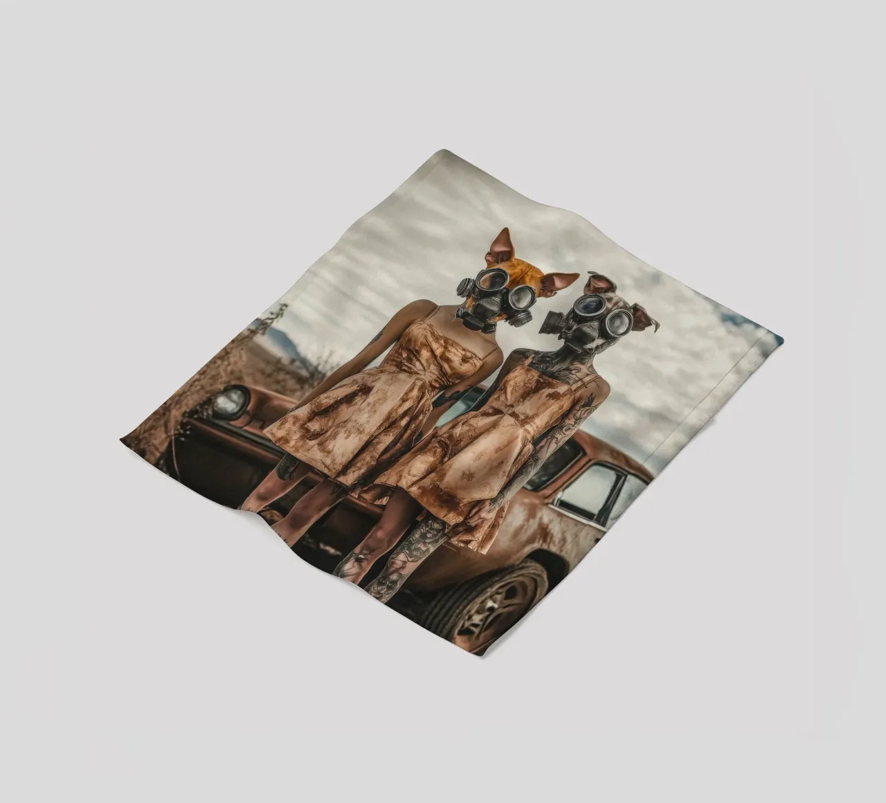 Rubino e Perla, Las Vegas coperta in pile da Affiches Chien Originales – Dogland