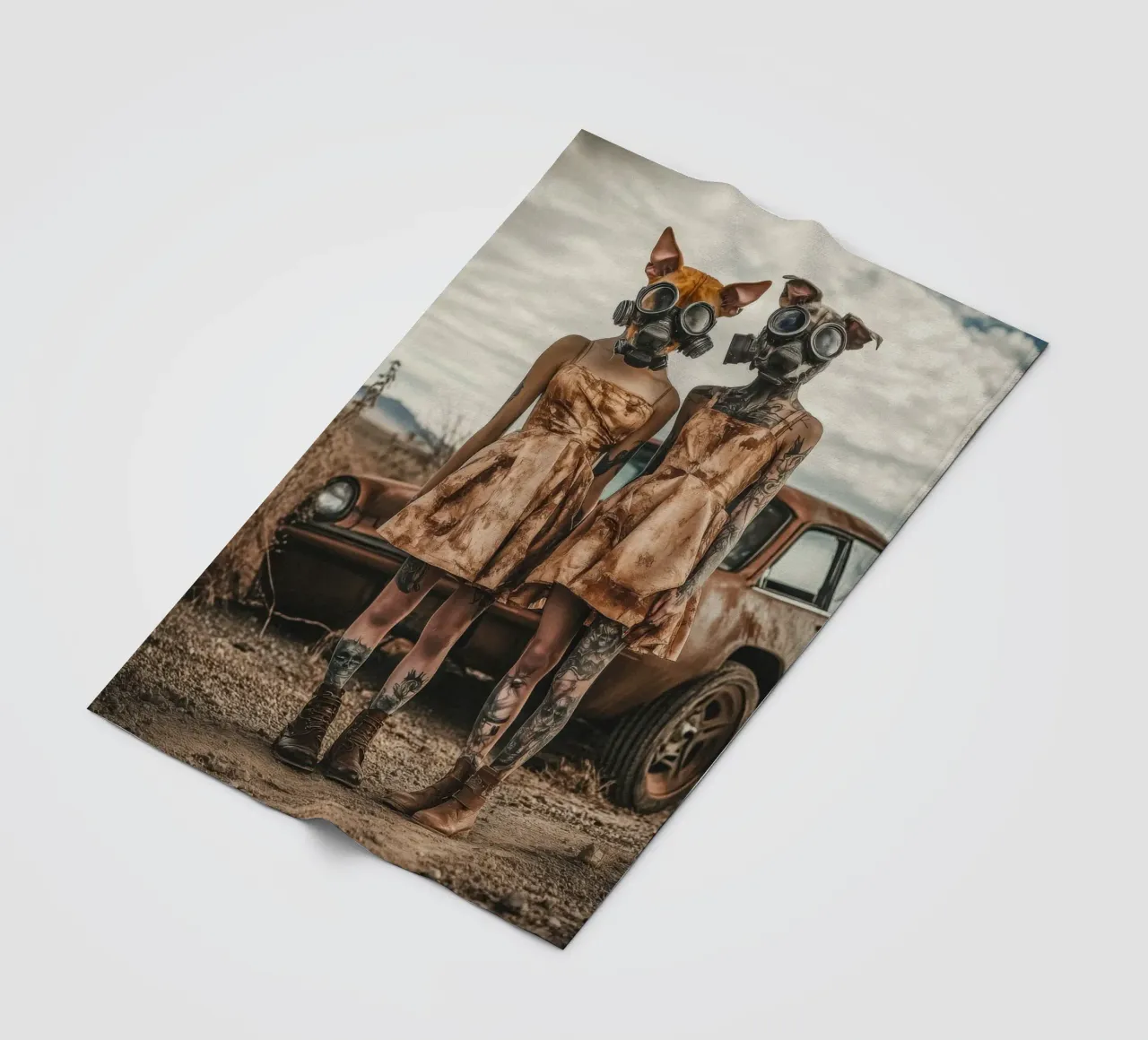 Rubino e Perla, Las Vegas coperta in pile da Affiches Chien Originales – Dogland