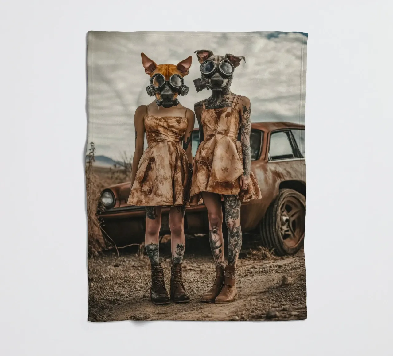 Rubino e Perla, Las Vegas coperta in pile da Affiches Chien Originales – Dogland