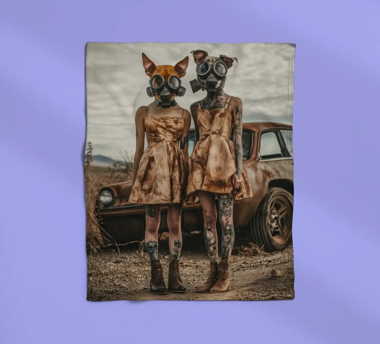 Rubino e Perla, Las Vegas coperta in pile da Affiches Chien Originales – Dogland