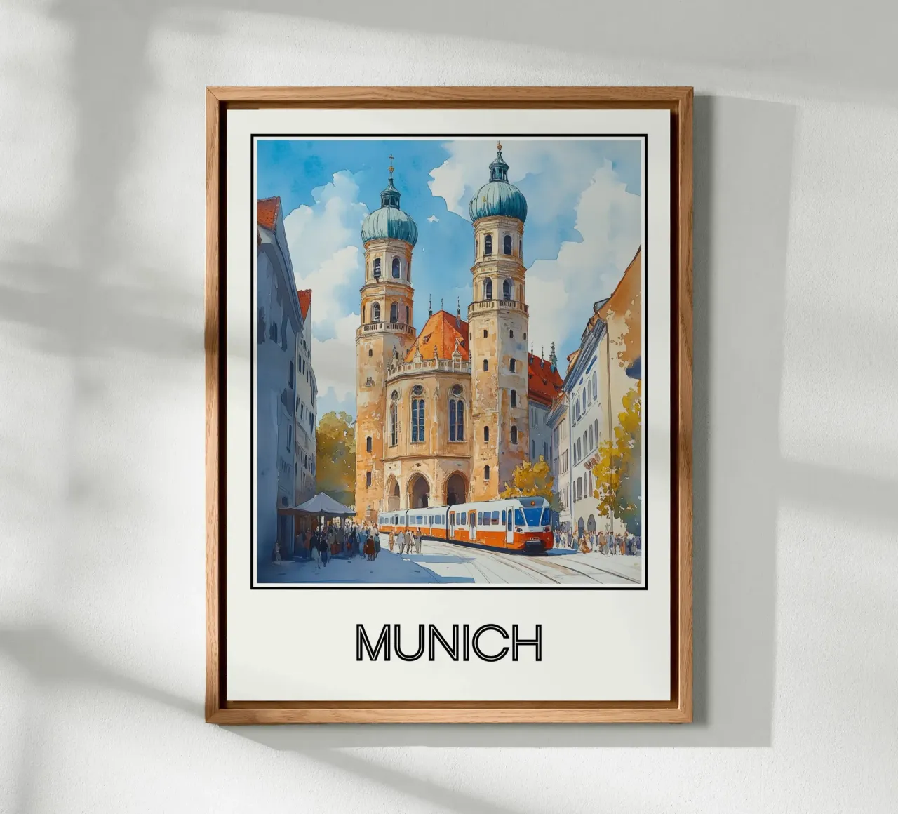Affiche Munich Allemagne Alu-Dibond von Frame the World