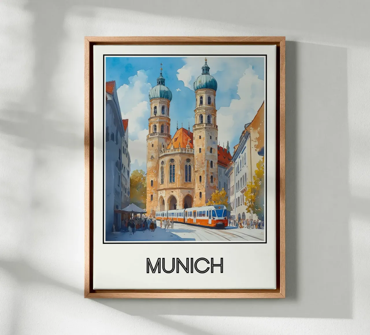 Munich tela con Cornice a cassetta da Frame the World