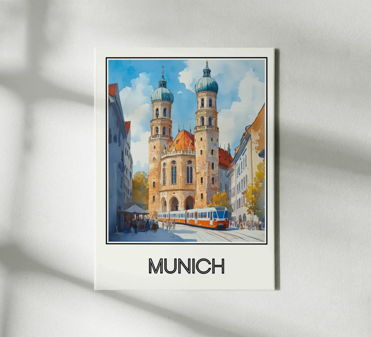 Munich tela con Cornice a cassetta da Frame the World