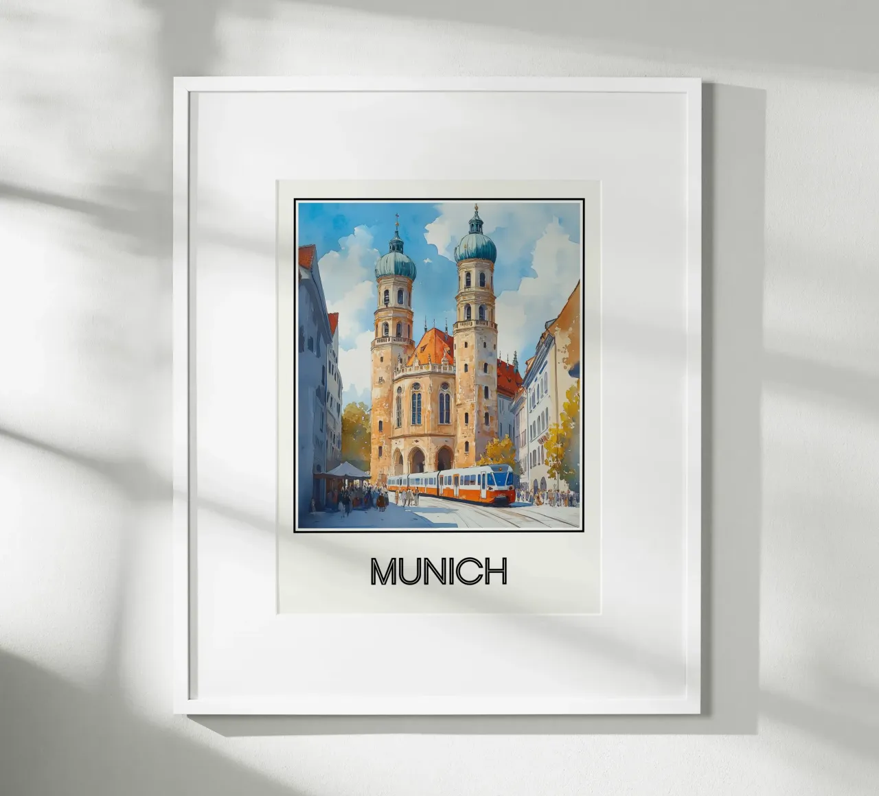 Munich poster con telaio in legno da Frame the World