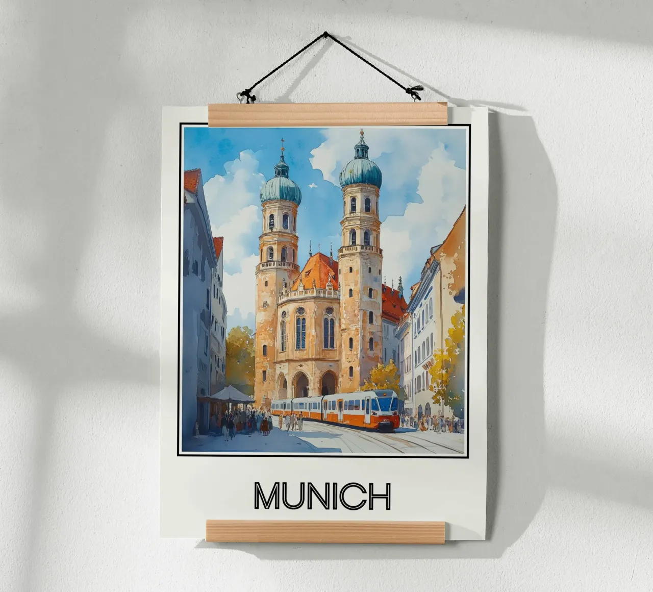 Munich poster con telaio in legno da Frame the World