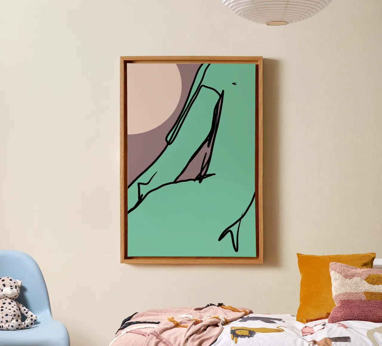 Oversized Figures 4 tela con Cornice a cassetta da Casa Cartissi