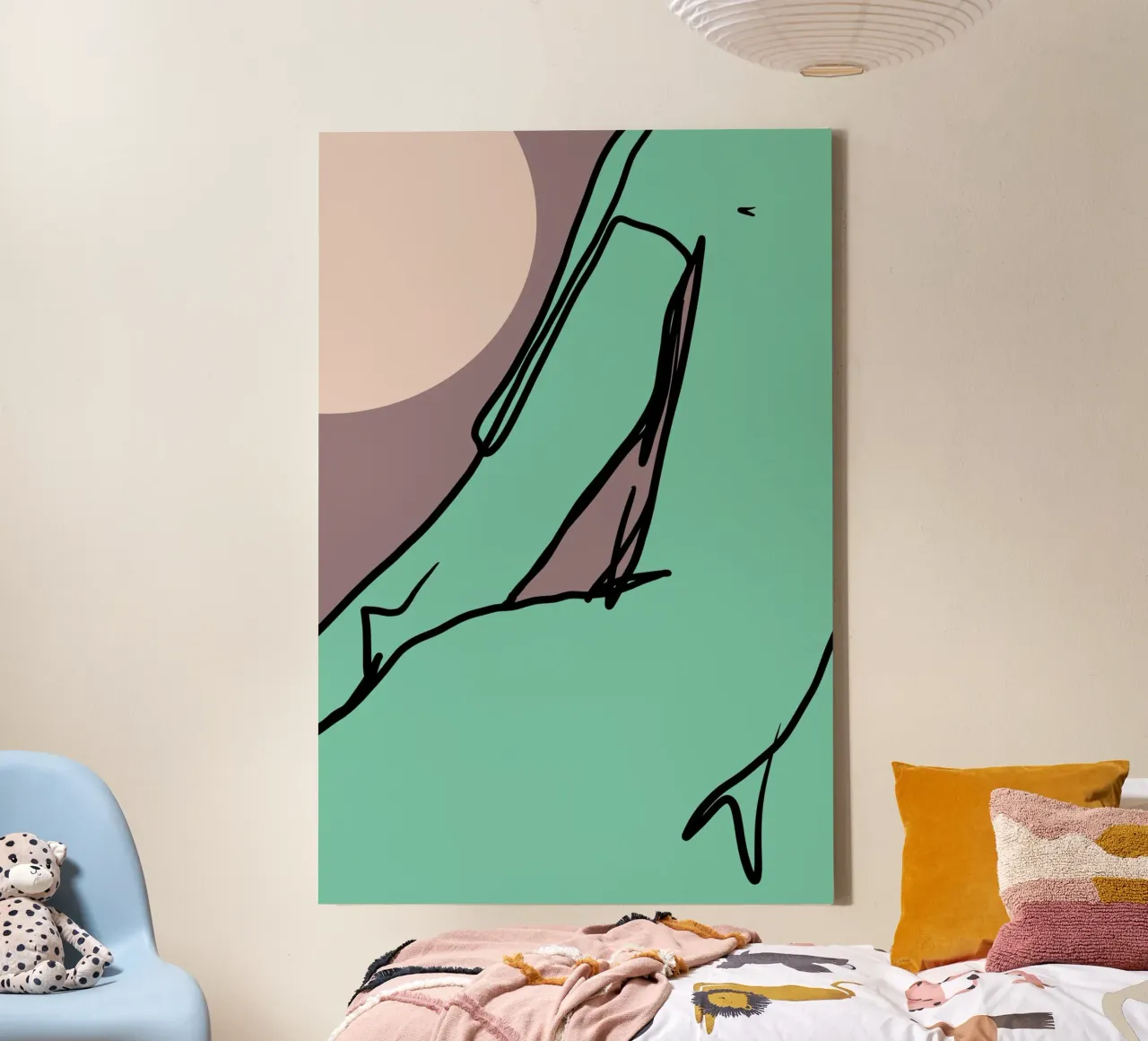 Oversized Figures 4 tela con Cornice a cassetta da Casa Cartissi