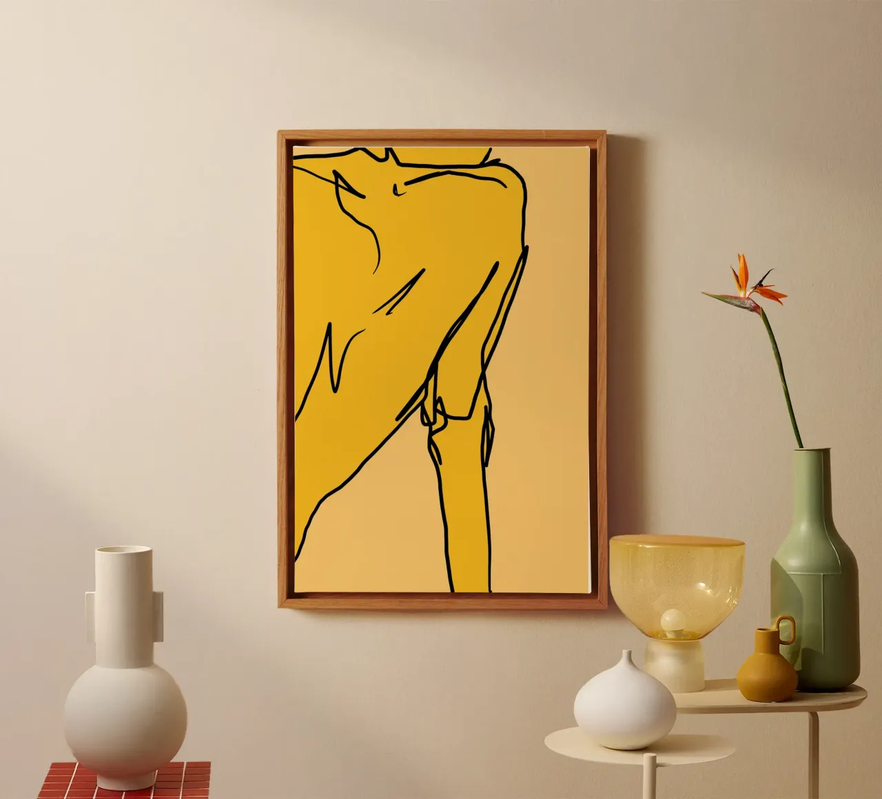 Oversized Figures 3 tela con Cornice a cassetta da Casa Cartissi